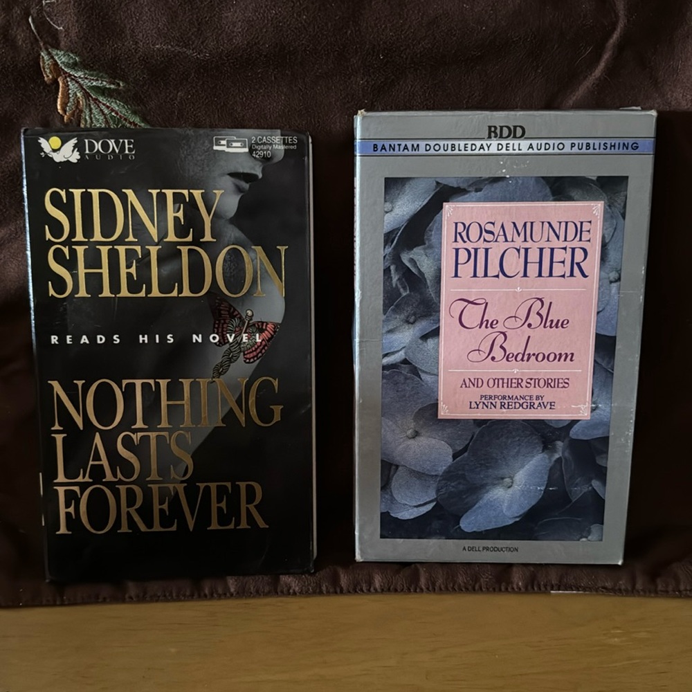 2 audio books Nothing Lasts Forever & The Blue Bedroom EUC